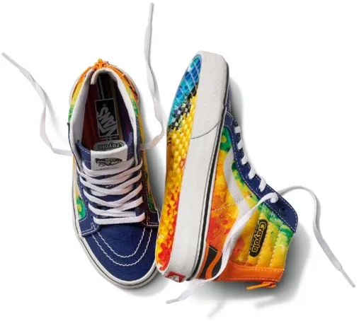 Vans Kids Sk8 Hi Zip Crayola Mashup Melt