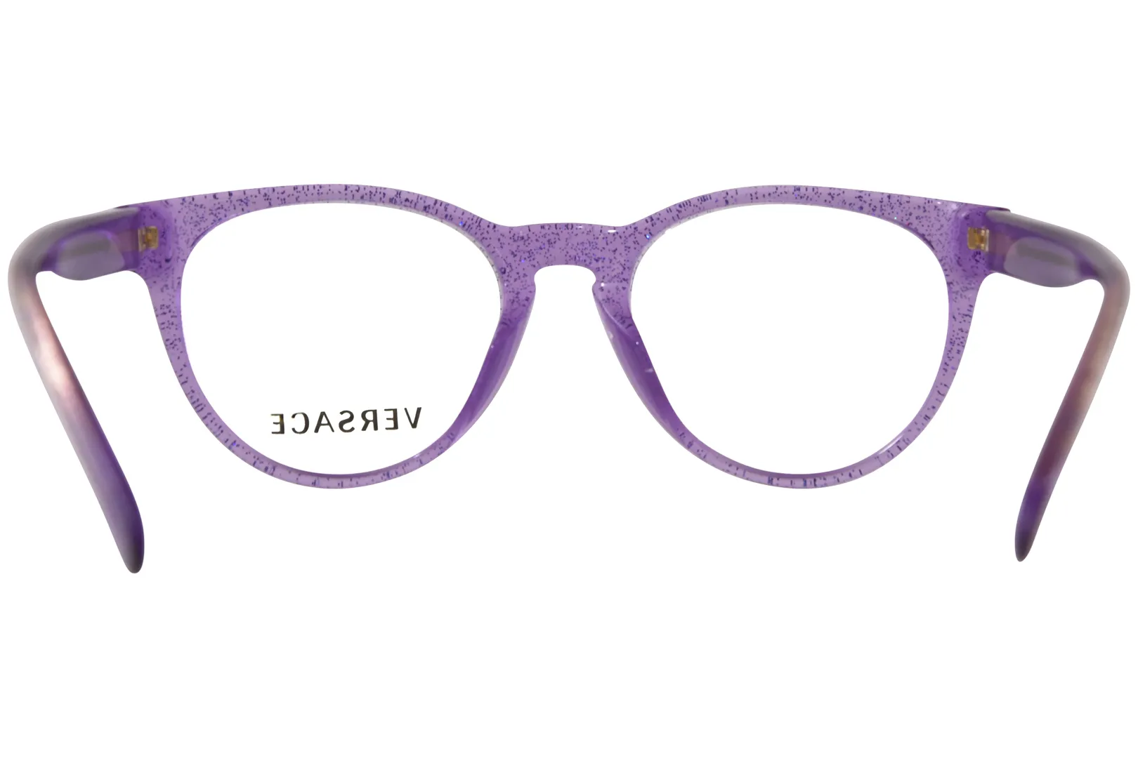 Versace VK3321U 5373 Eyeglasses Kids Lilac Glitter Full Rim Round Shape 46mm