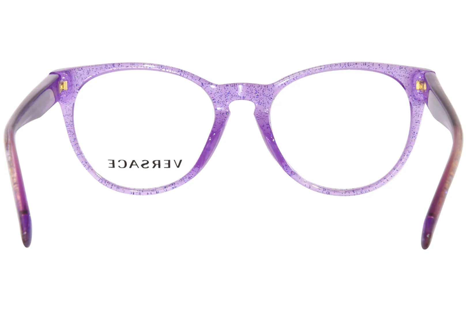 Versace VK3321U 5373 Eyeglasses Kids Lilac Glitter Full Rim Round Shape 48mm