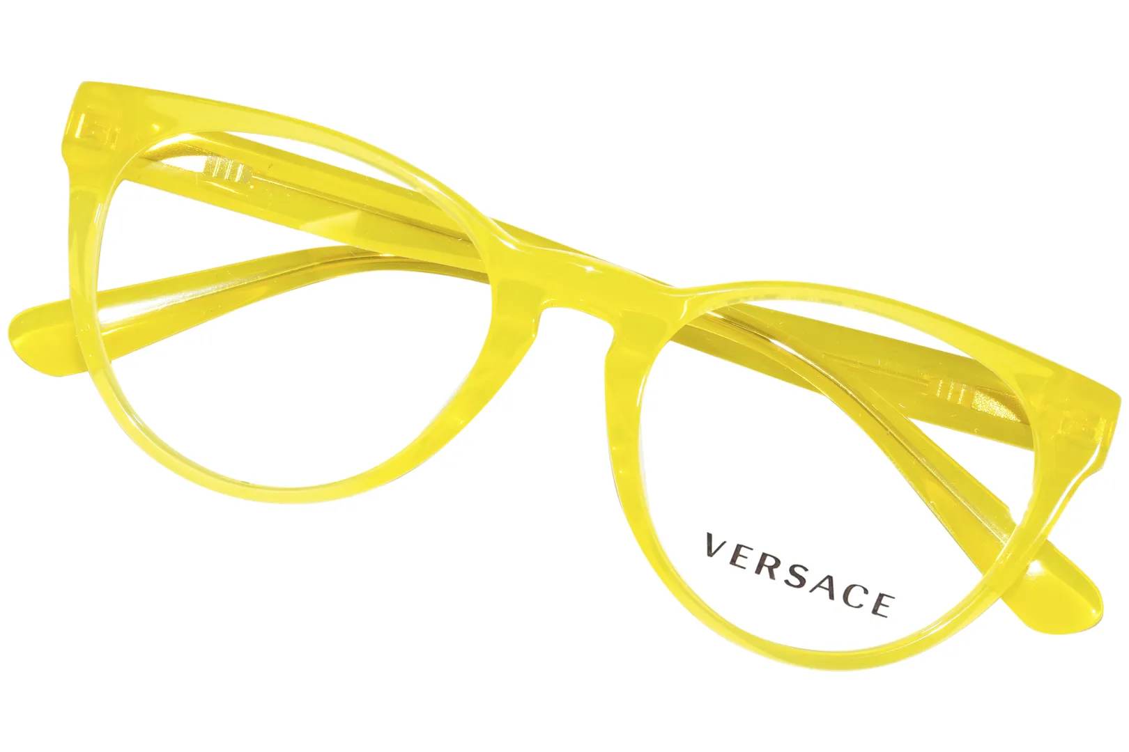 Versace VK3321U 5374 Eyeglasses Kids Transparent Yellow Fluo Full Rim 48-17-130