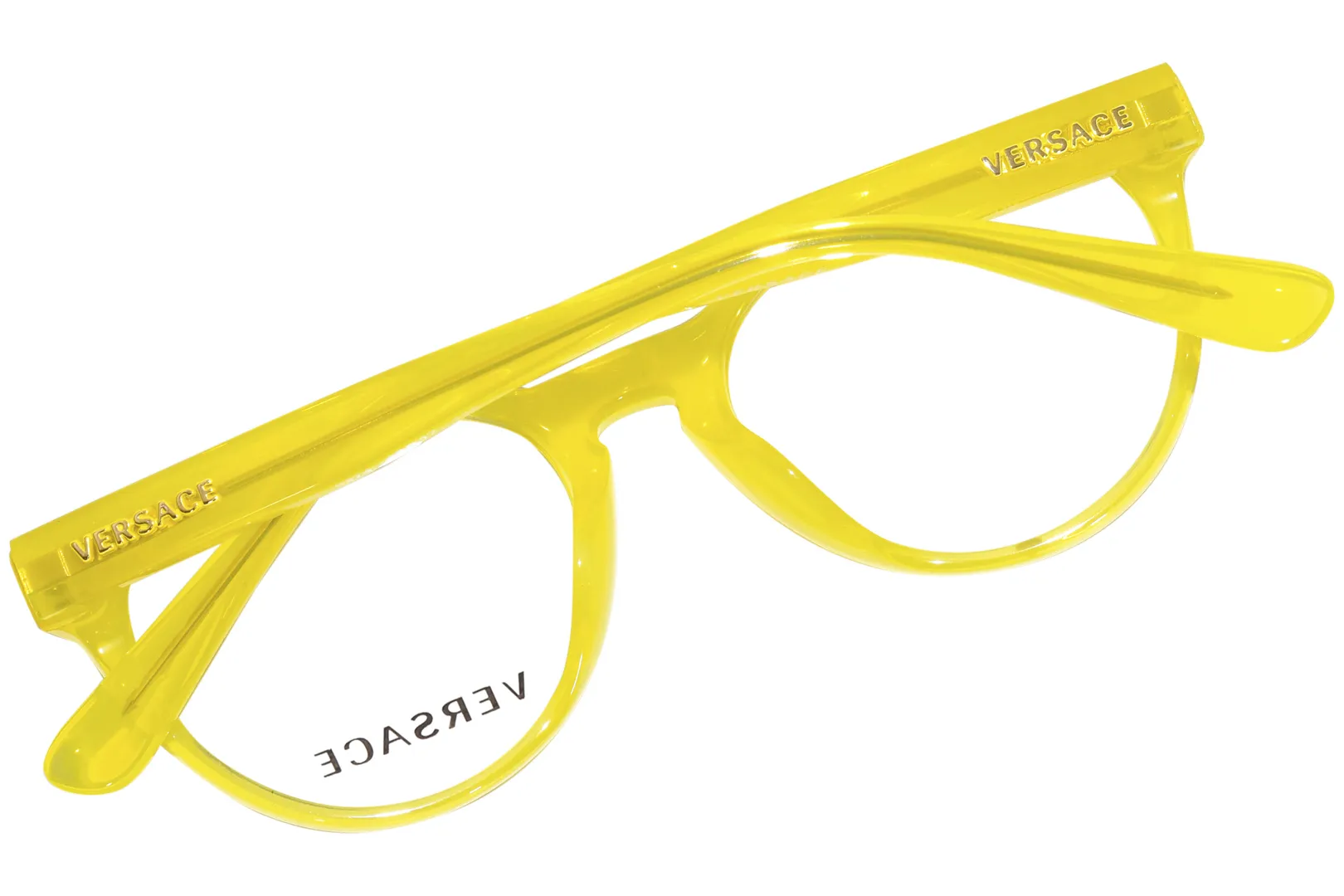 Versace VK3321U 5374 Eyeglasses Kids Transparent Yellow Fluo Full Rim 48-17-130