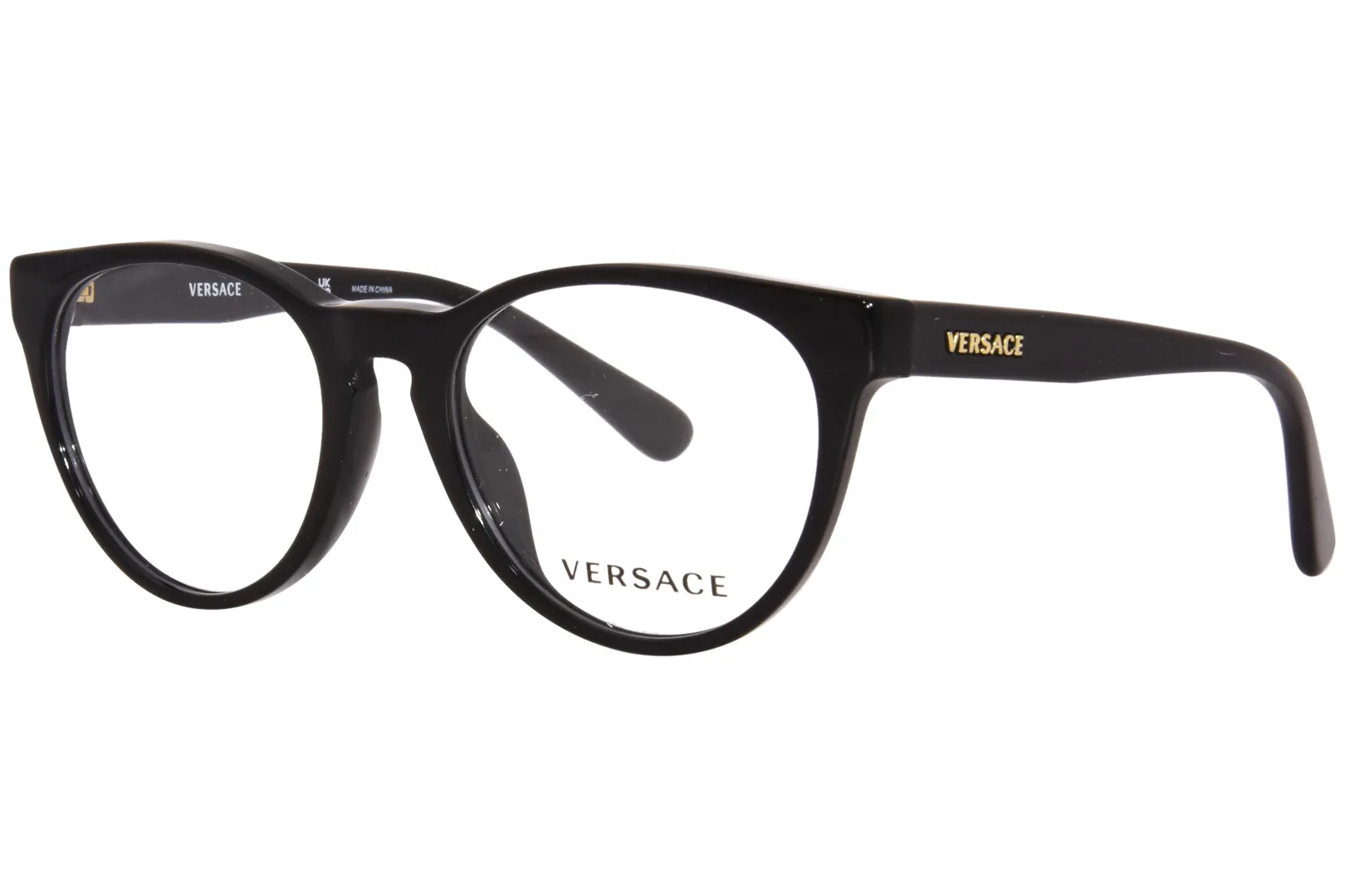 Versace VK3321U GB1 Eyeglasses Kids Black Full Rim Round Shape 46-17-130