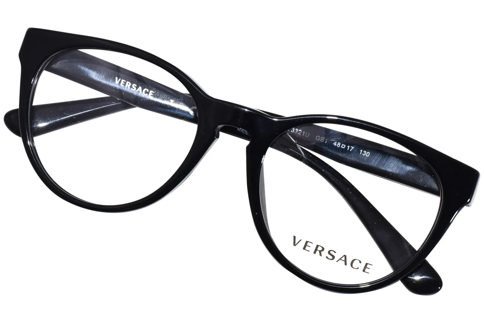 Versace VK3321U GB1 Eyeglasses Kids Black Full Rim Round Shape 46-17-130