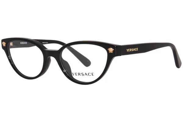 Versace VK3322U 148 Eyeglasses Kids Girl's Crystal Full Rim Cat Eye 45-16-130