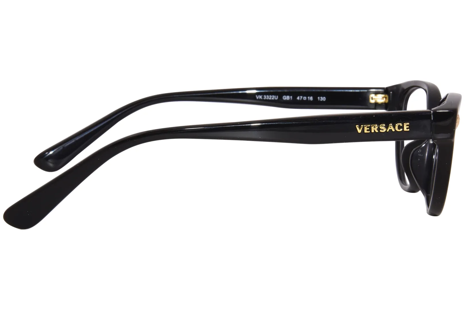 Versace VK3322U GB1 Eyeglasses Kids Girl's Black Full Rim Cat Eye 45-16-130