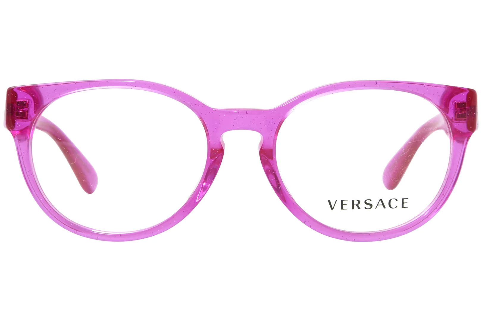 Versace VK3323U 5375 Eyeglasses Kids Girl's Fuchsia Glitter Full Rim 47-16-130