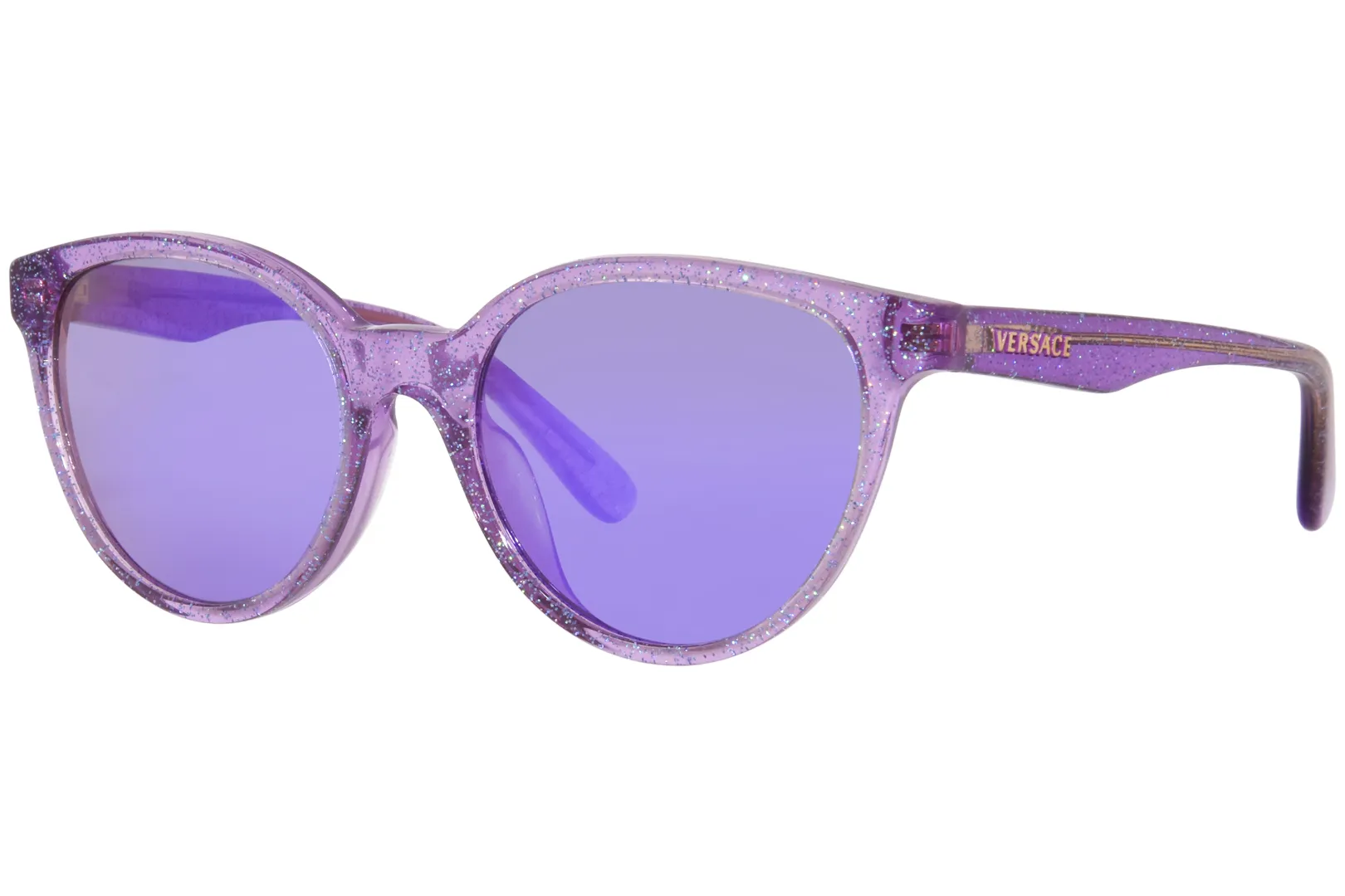 Versace VK4427U 53734V Sunglasses Youth Kids Girl's Lilac Glitter/Grey 46mm