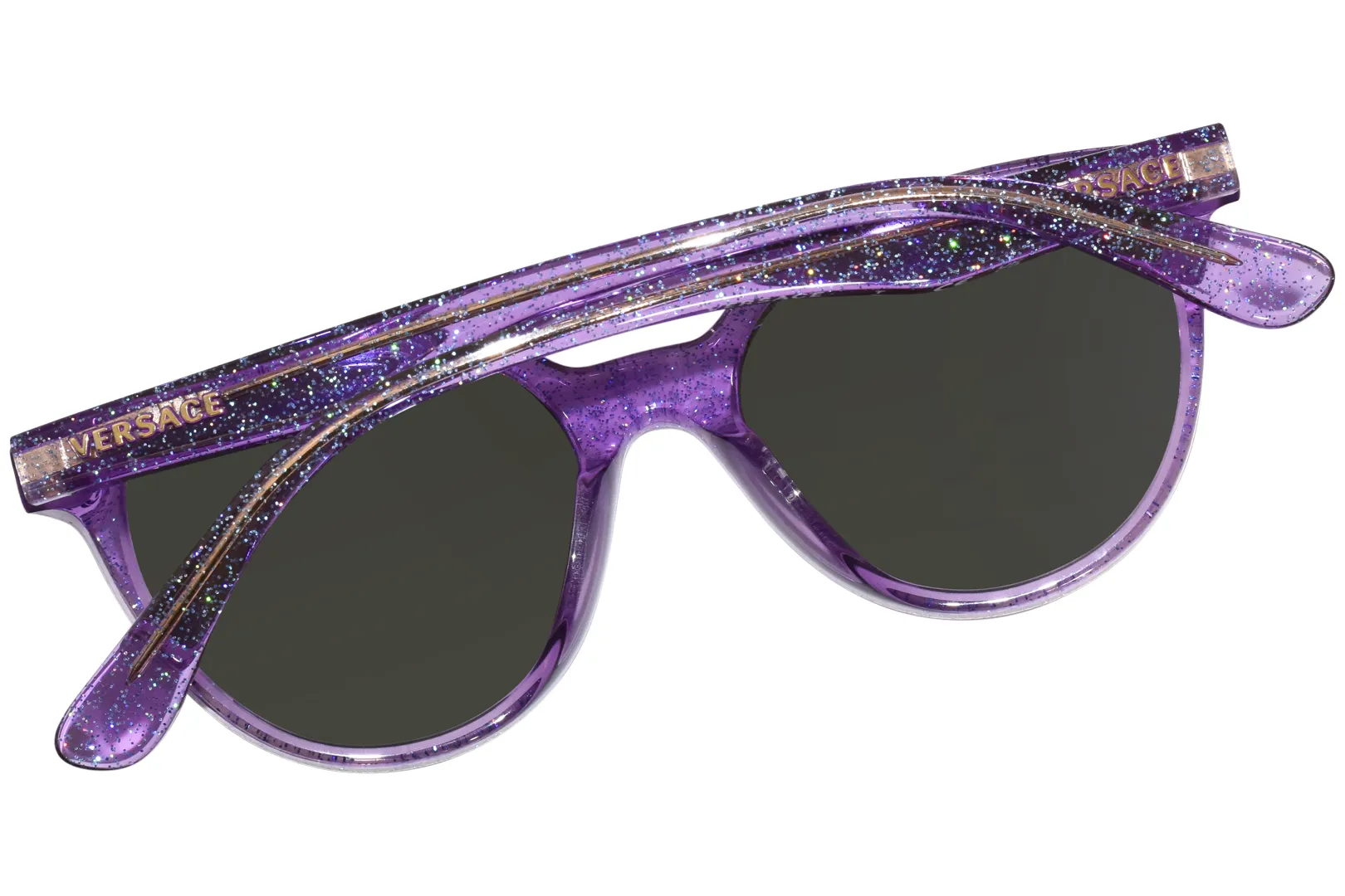 Versace VK4427U 53734V Sunglasses Youth Kids Girl's Lilac Glitter/Grey 46mm