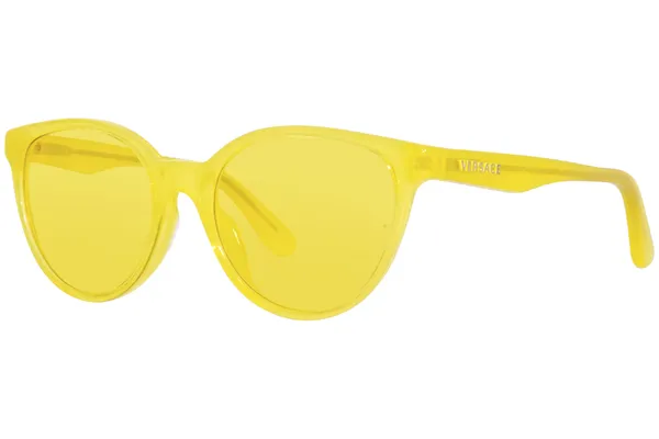 Versace VK4427U 5374C9 Sunglasses Youth Kids Girl's Transparent Fluo Yellow/Red