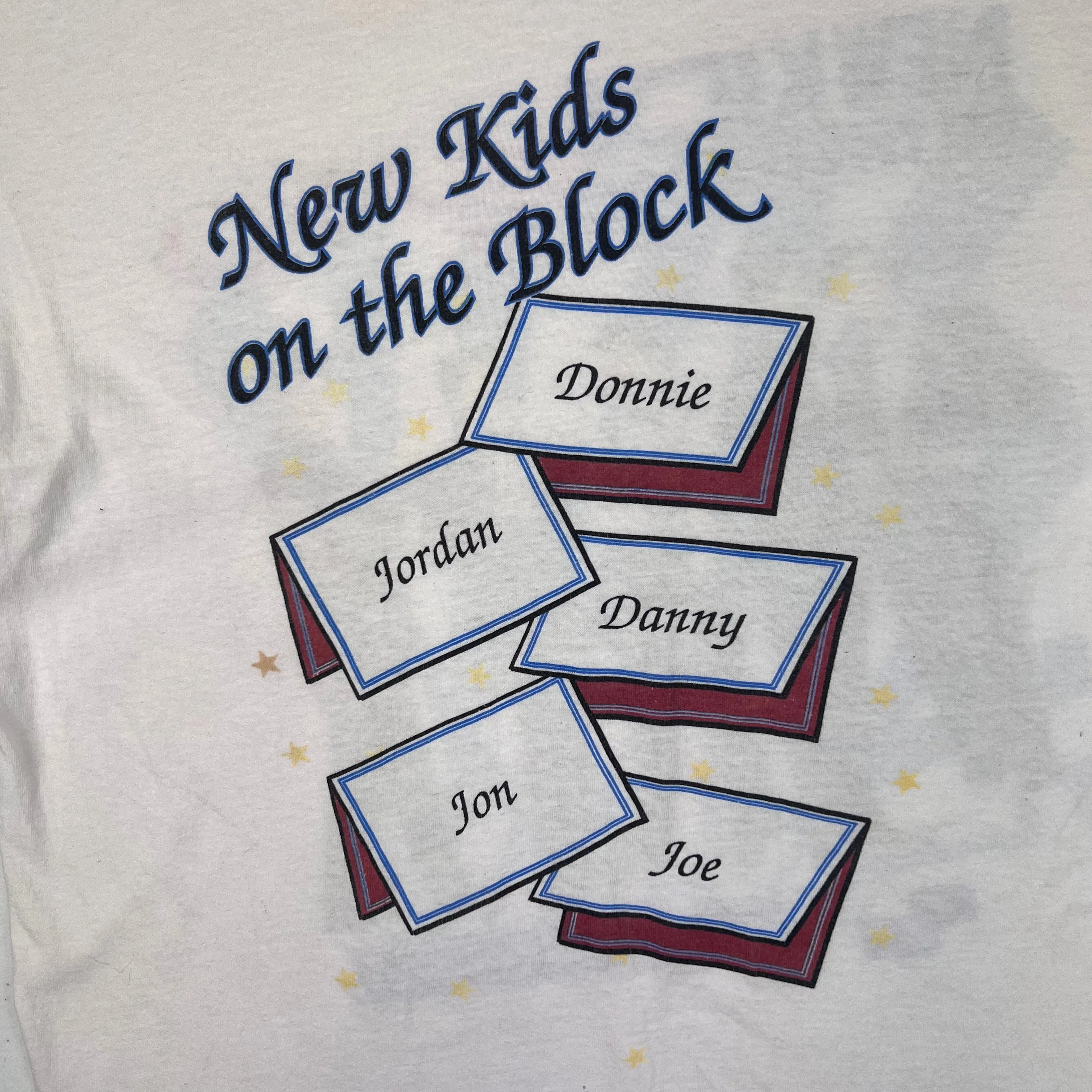 Vintage 1989 New Kids On the Block Hanes Single Stitch T-shirt White