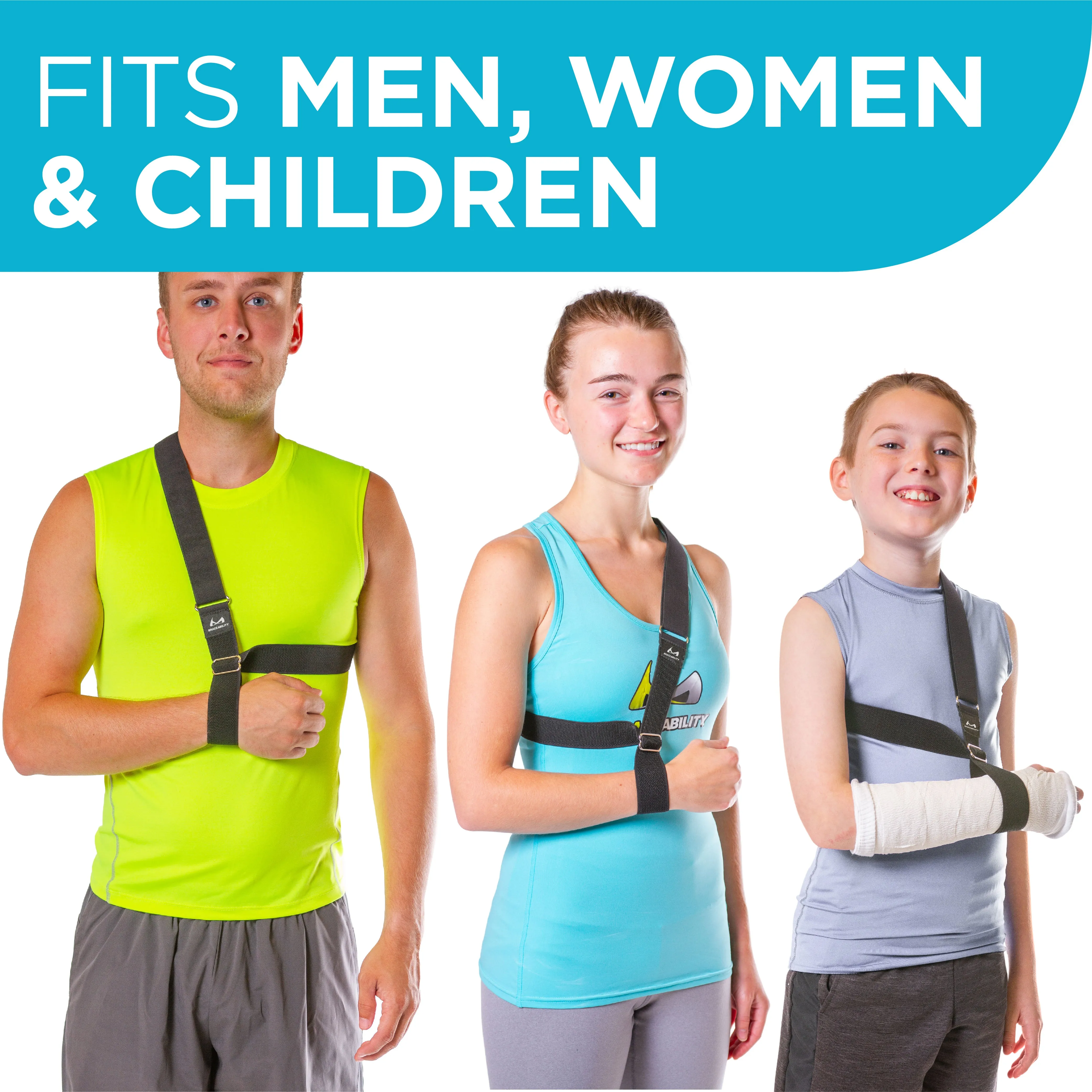 Waterproof Arm Sling | Comfortable Right or Left Universal Shoulder Support for Adults & Kids