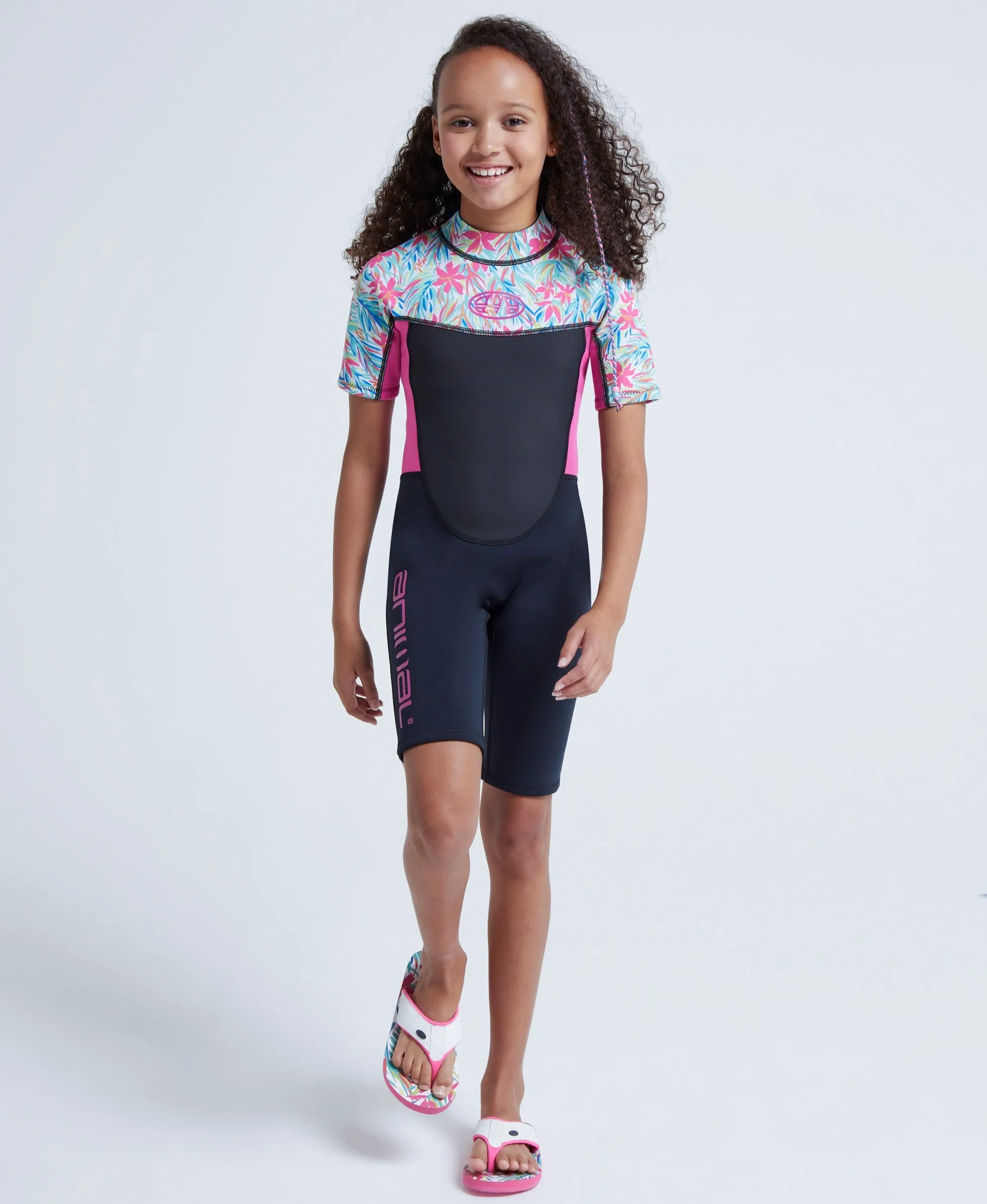 Waves Kids Printed Shorty Wetsuit - Mixed