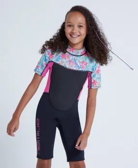 Waves Kids Printed Shorty Wetsuit - Mixed