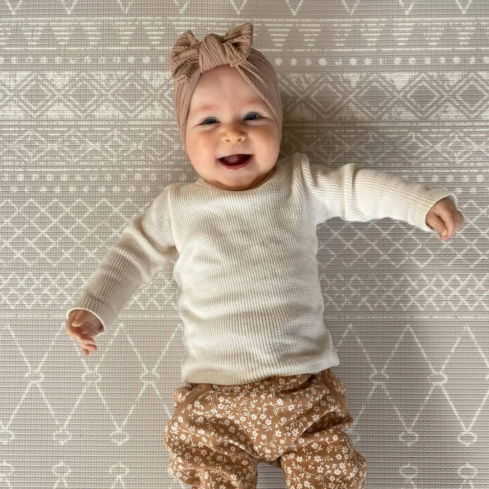 Baby White Top Knot Bow Headband