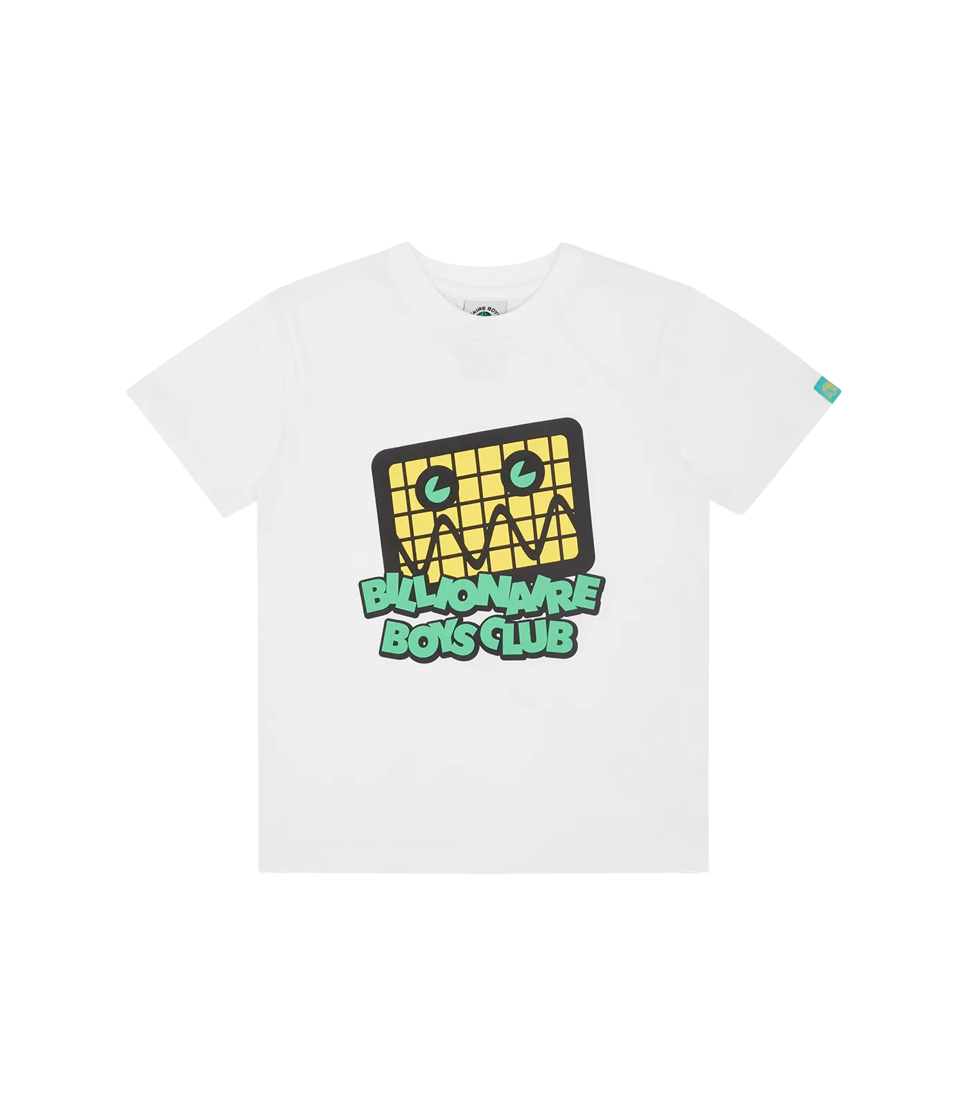 Kids Graphic Tee with Robot Design - White