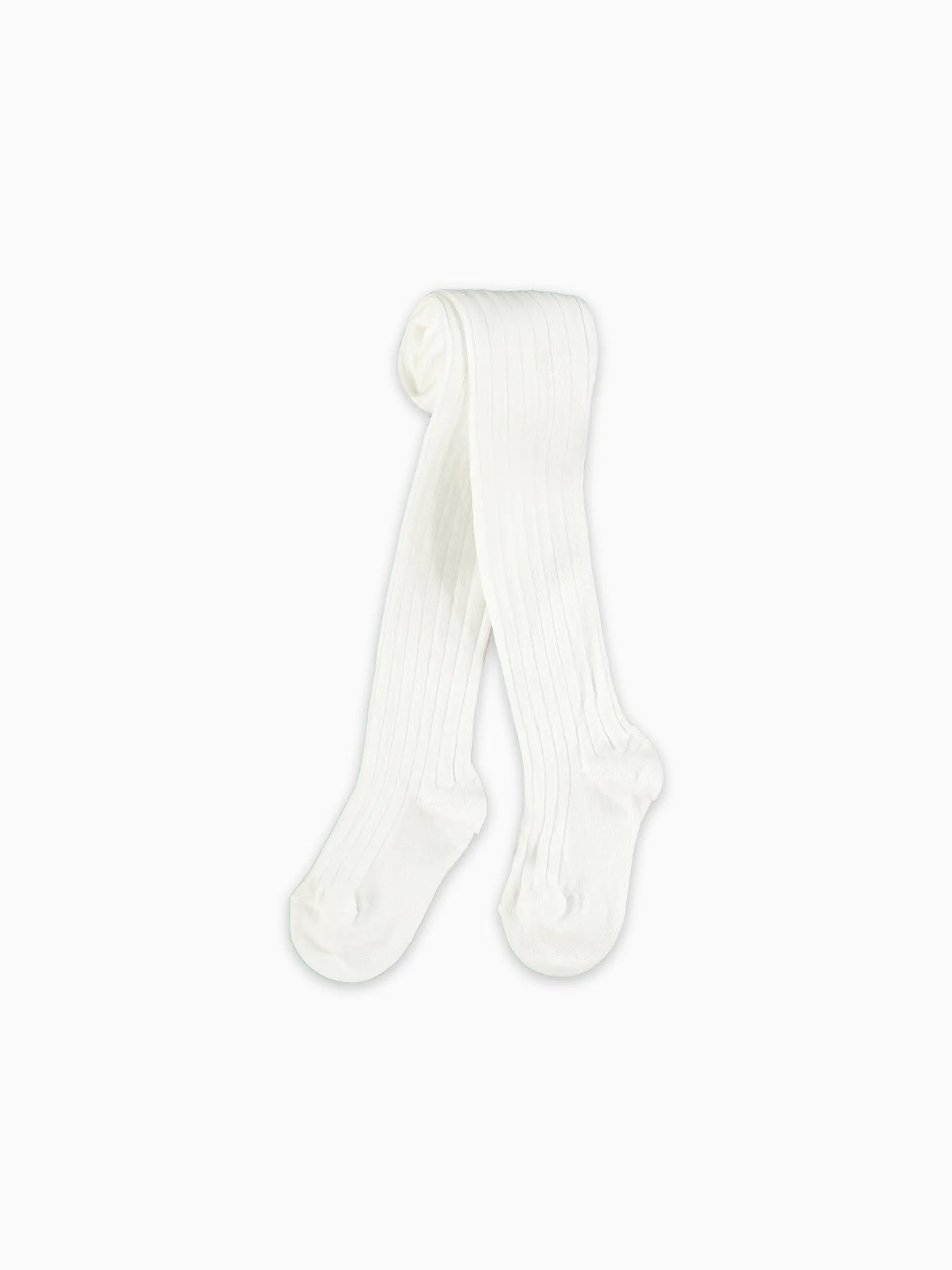 White Mix Ribbed Kids Tights Set