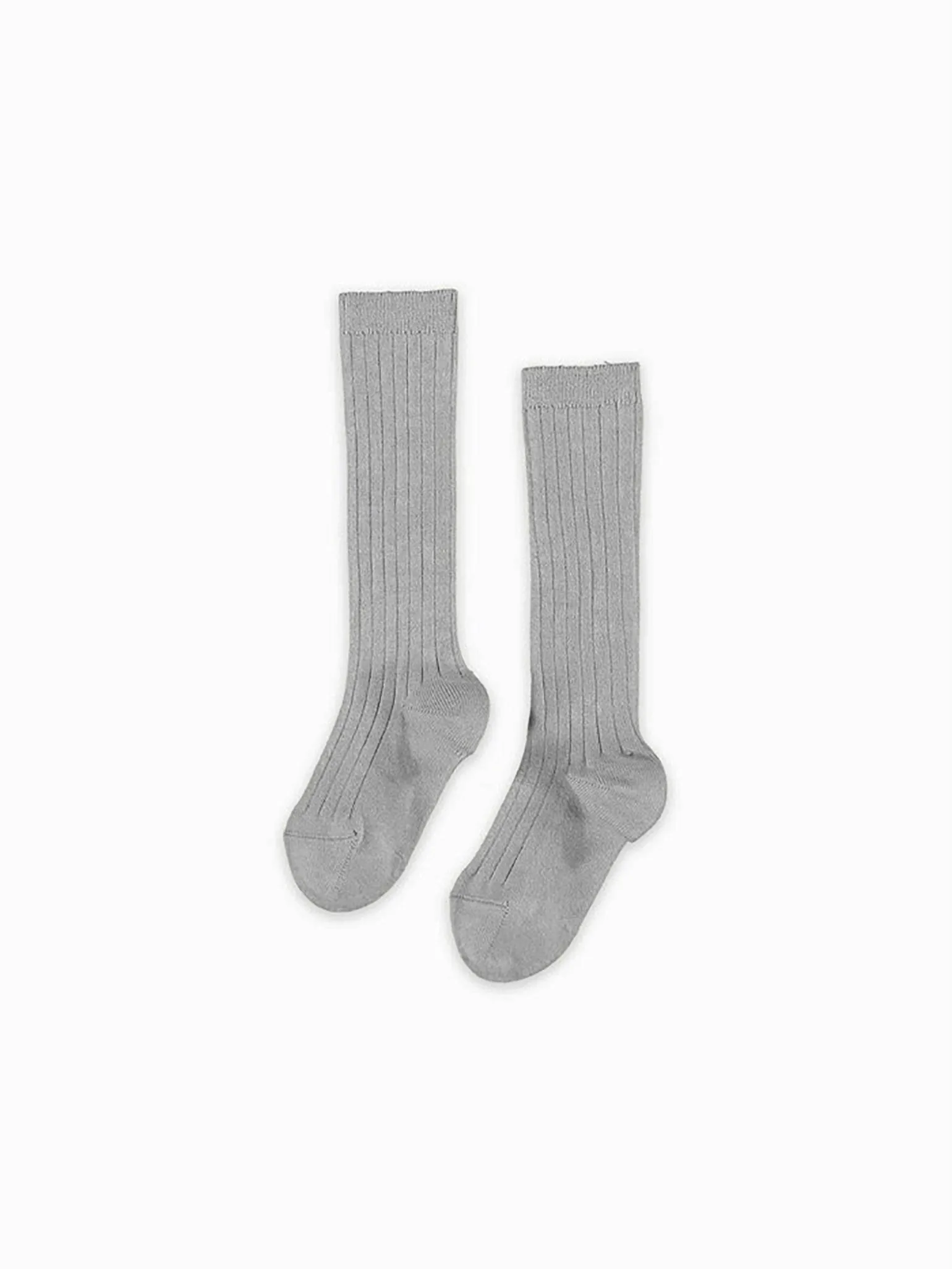 White Mix Ribbed Knee High Kids Socks Set