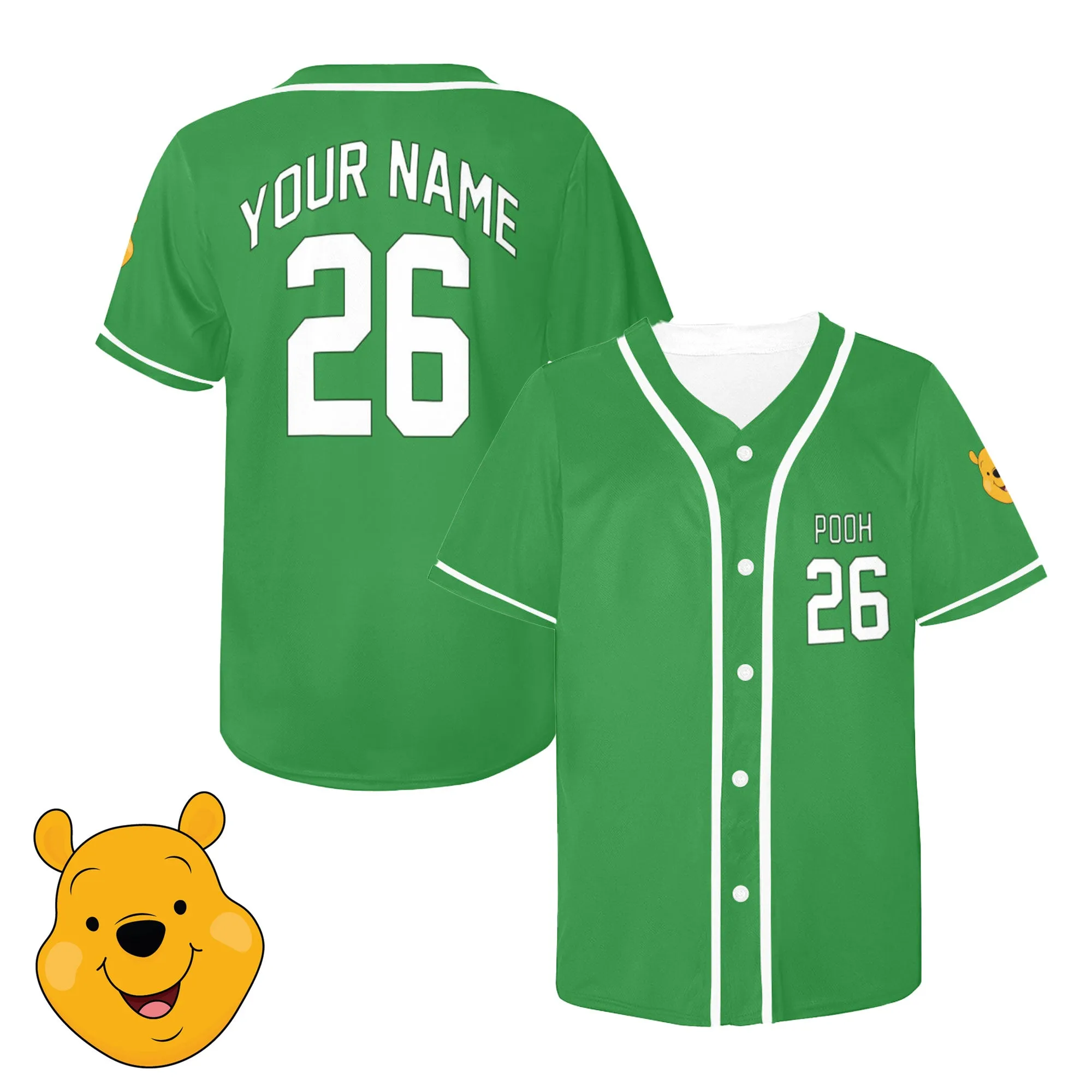 Winnie The Pooh Customizable Jersey (Adults And Kids Sizes)