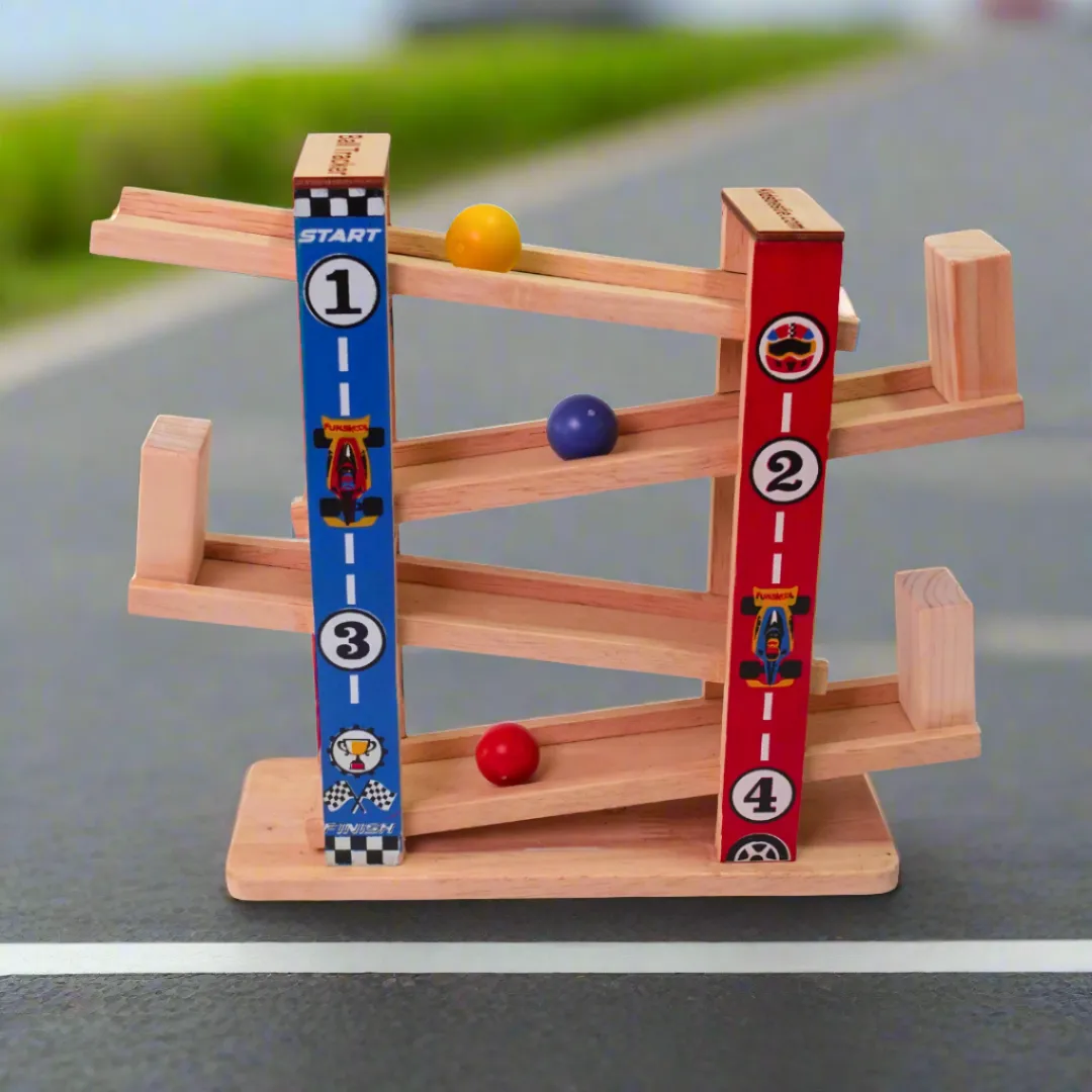 Wooden Ball Run Toy for Children