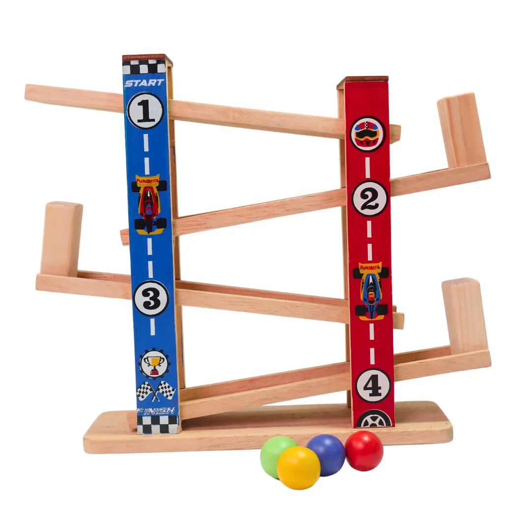 Wooden Ball Run Toy for Children