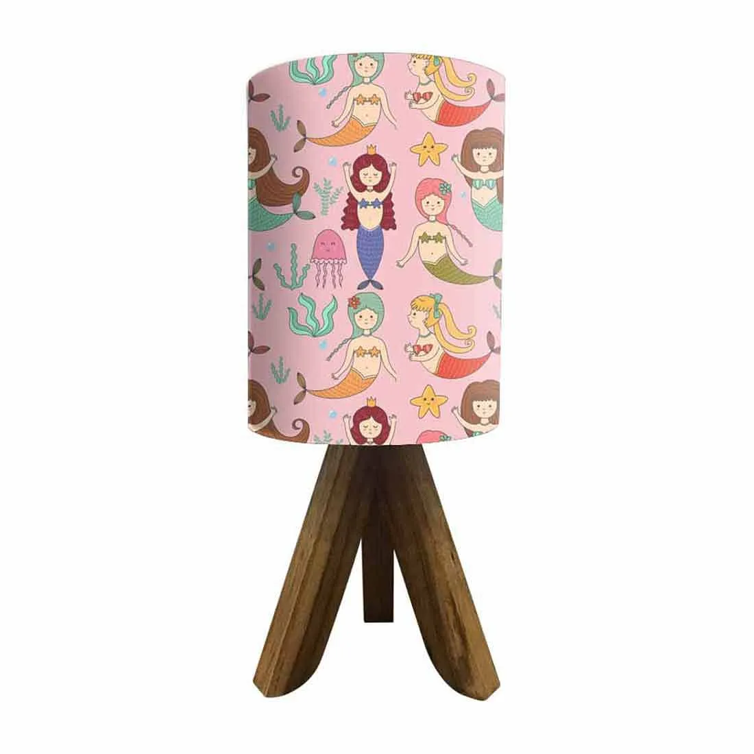 Wooden Base Lamp For Kids -Mermaid