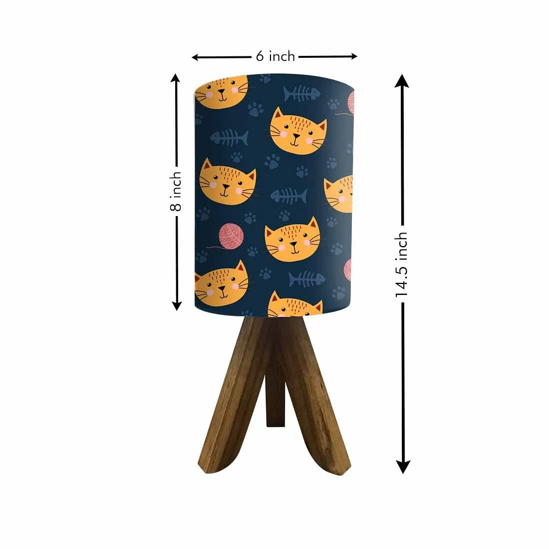 Wooden Study Lamp For Kids -Cute Cat