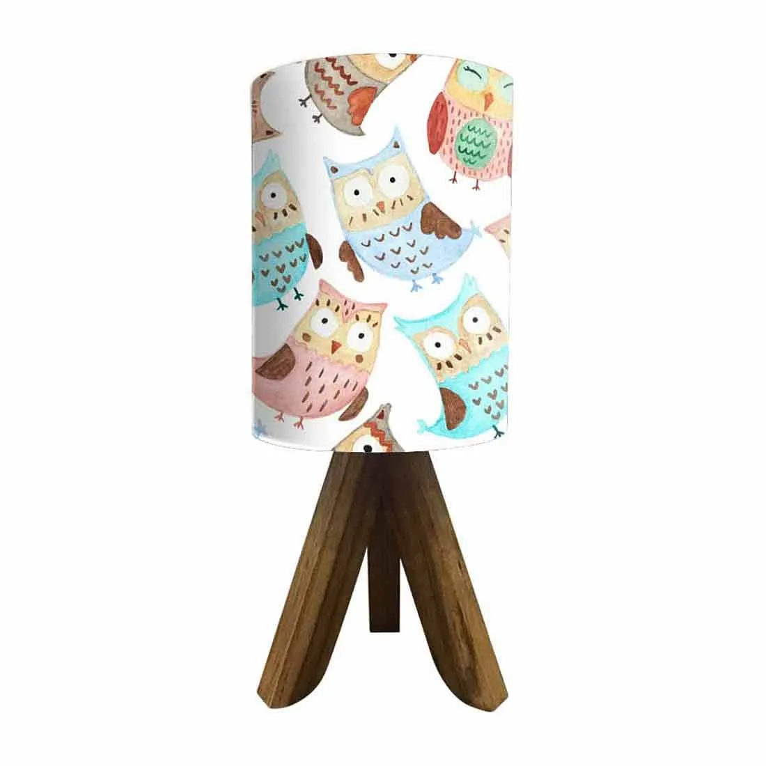 Wooden Study Table Lamp For Kids -Owls