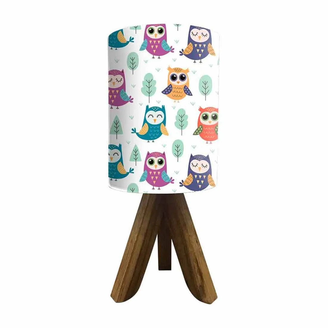 Wooden table Lamp For Kids -Cute Owls