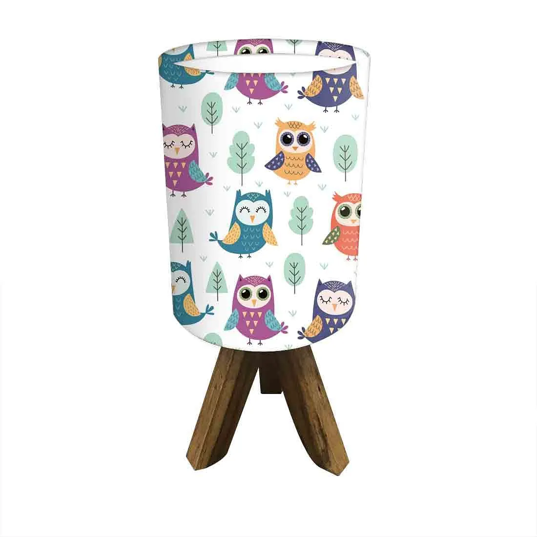 Wooden table Lamp For Kids -Cute Owls