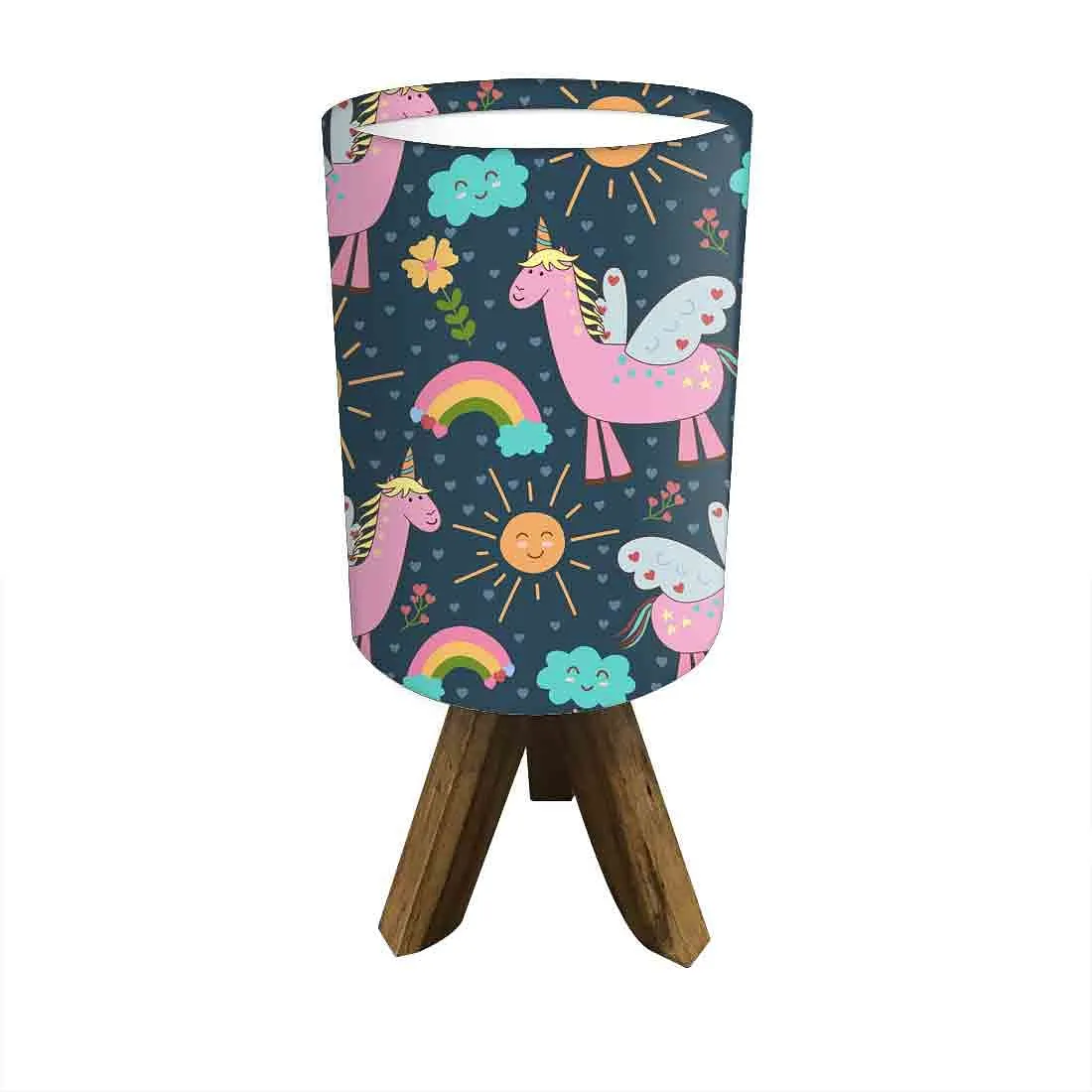 Wooden Table Lamp For Kids -Pink Unicorn