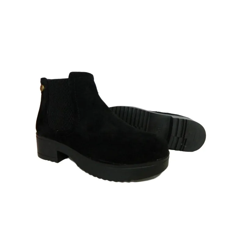 Black Suede Girls' Ankle Boots by XTI Kids