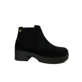 Black Suede Girls' Ankle Boots by XTI Kids