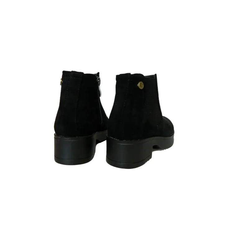 Black Suede Girls' Ankle Boots by XTI Kids