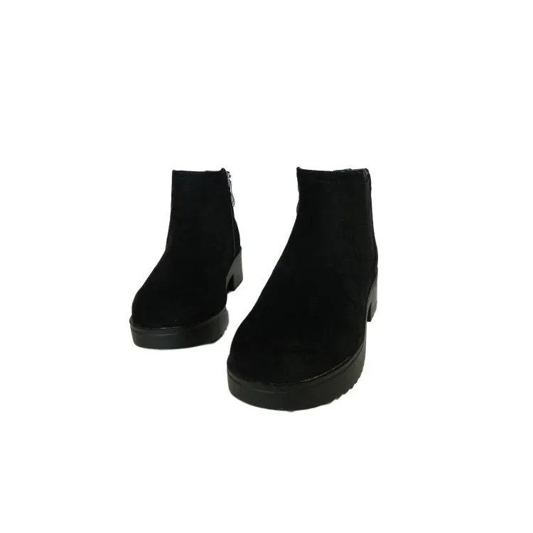 Black Suede Girls' Ankle Boots by XTI Kids