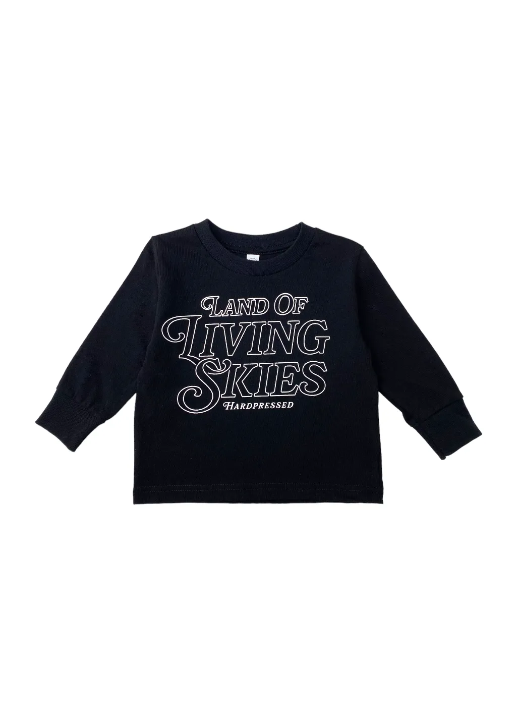 Youth L | Living Skies Script Long Sleeve Tee | Midnight | Kids