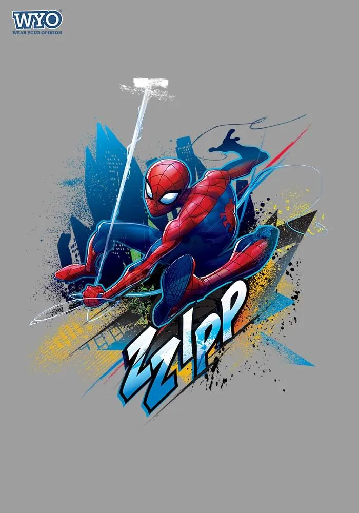 Zipping Spiderman Sr Kids T-Shirt