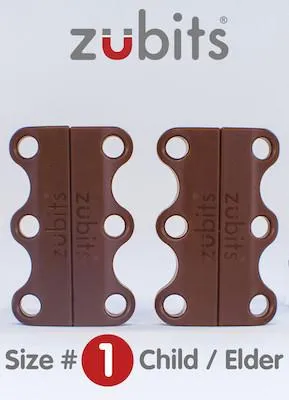 ZUBITS SIZE #1 FOR KIDS / ELDERS / SOME ADULTS- BROWN